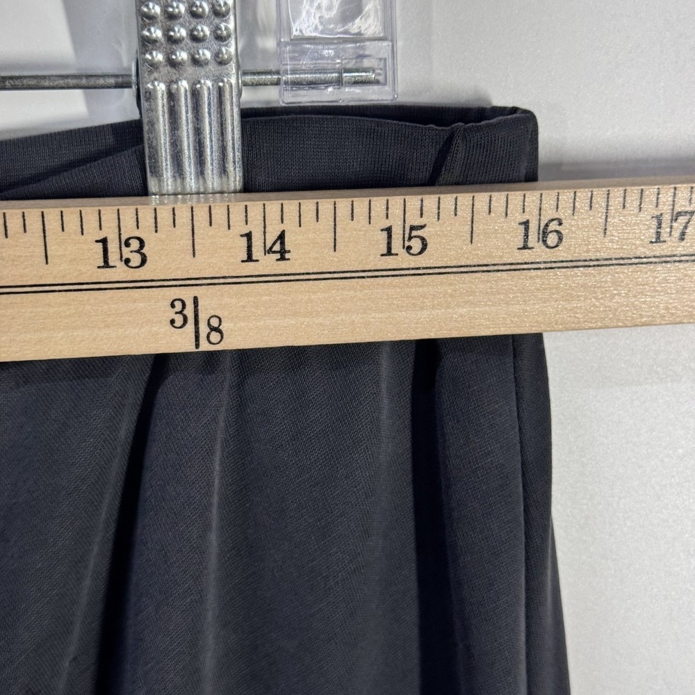 RO & DE Skirt Women's XL Gray Draped Asymmetrical Modal Midi Pull On Modern - Picture 8 of 9